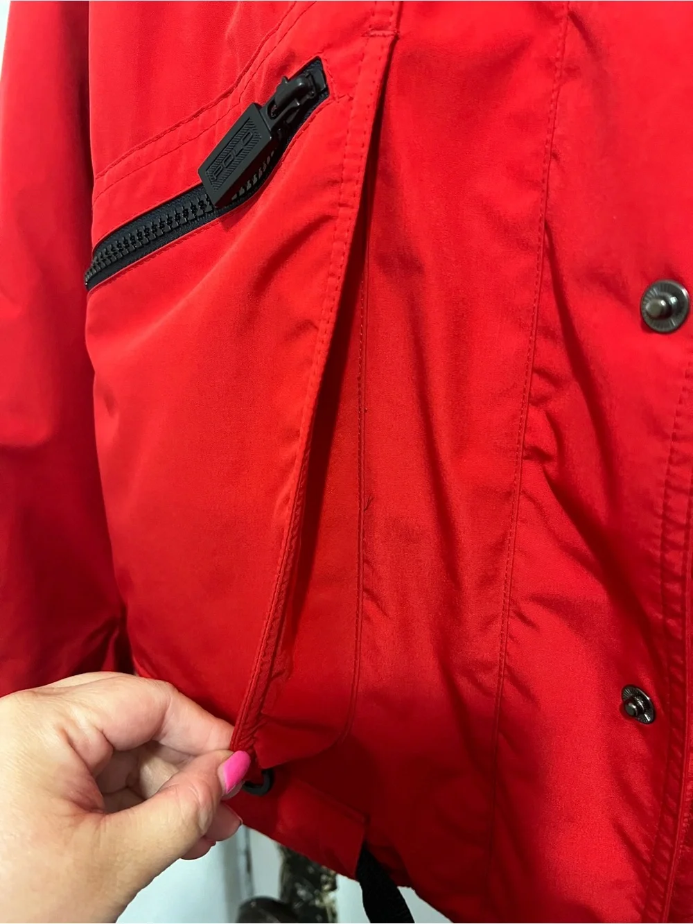POLO RALPH LAUREN Hi Tech Vintage 90’s Neoprene Padded Ski Motorcycle Jacket RED - Picture 14 of 14